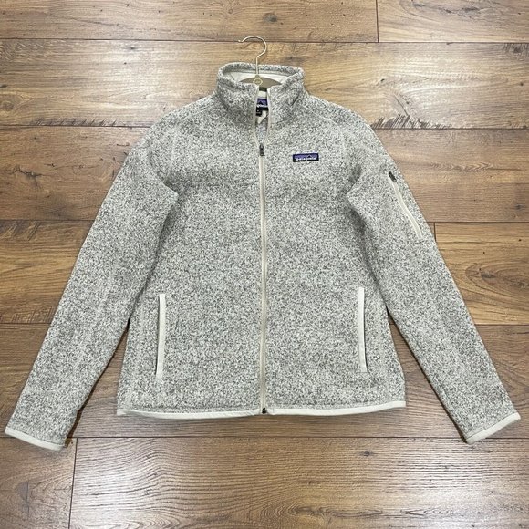 Patagonia Jackets & Blazers - Patagonia Better Sweater Jacket Womens Small Beige Oatmeal Full Zip Knit Fleece